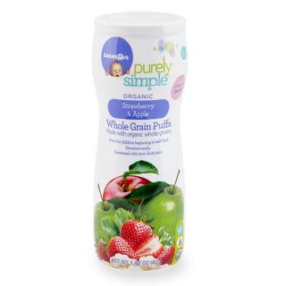 Babies R Us Purely Simple 1.48 oz. Organic Strawberry & Apple Whole Grain Puffs    Babies R Us