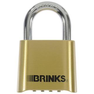 Brinks Home Security 50 mm Brass Resettable Combination Padlock 671 49001