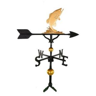 Montague Metal Products 32 in. Deluxe Gold Bass Weathervane WV 330 GB