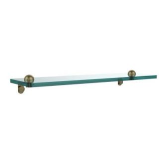 Allied Brass 16 in. W Glass Vanity Shelf with Beveled Edges in Antique Brass RC 1/16 ABR