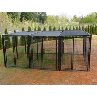 AKC 5 x 10 x 6 ft. Premium Heavy Duty Dog Kennel   3 Run with Common Walls
