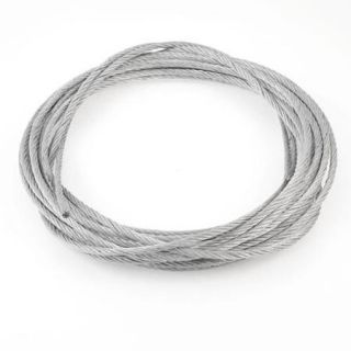 Hoisting Lifting 4.5mm Dia Stainless Steel Flexible Wire Rope 24.9ft