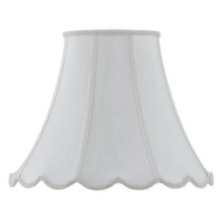 CAL Lighting 12 in. White Vertical Piped Scallop Bell Shade SH 8105/12 WH