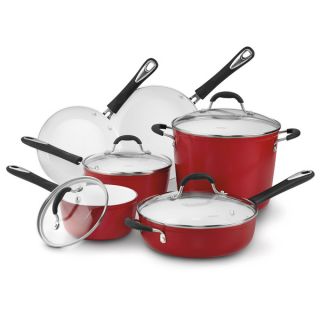Cuisinart Elements Red Non stick 10 piece Cooking Set   15620657