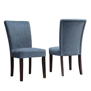 Oxford Creek  Rachel Royal Blue Chenille Parson Chairs (Set of 2)