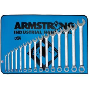 Armstrong 15 pc. 12 pt. Satin Finish Long Combination Wrench Set