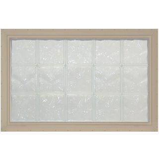 Pittsburgh Corning LightWise Decora Sand Vinyl New Construction Glass Block Window (Rough Opening 64.3125 in x 33.1875 in; Actual 63.3125 in x 32.1875 in)