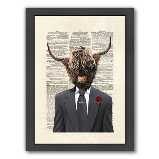Highlandbull Man Framed Graphic Art by Americanflat