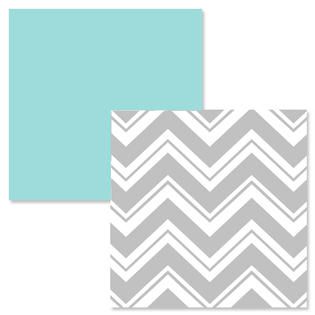 Sweet Jojo Designs  Gray and Turquoise Zig Zag Collection 9pc Crib