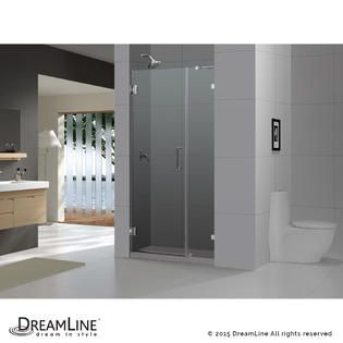Dreamline UnidoorLux 38 Frameless Hinged Shower Door Clear 3/8 Glass