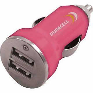 Duracell 3.2 Amp Dual Mini USB Car Charger   Pink   TVs & Electronics