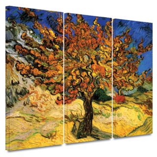 Alcott Hill Mulberry Tree by Vincent Van Gogh 3 Piece Canvas Art Set