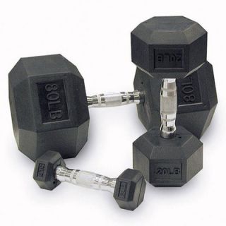 Muscle Driver USA Rubber Coated Hex Dumbbells