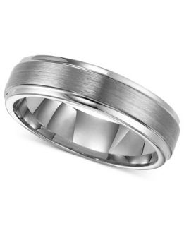 Triton Mens Tungsten Carbide Ring, 6mm Comfort Fit Wedding Band