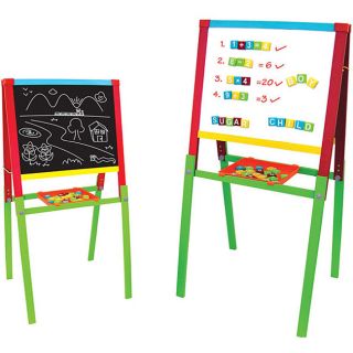 Deluxe Wooden Writing Board with 51 Magnetic Blocks  
