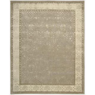 Nourison Hand tufted Symphony Bordered Warm Taupe Rug (76 x 96