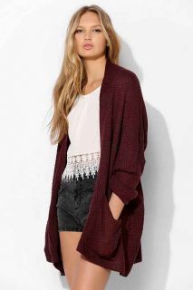 BDG Rolled Sleeve Open Cardigan