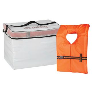 Life Jacket Storage Bag and 5 Adult Type II Life Vests 34846
