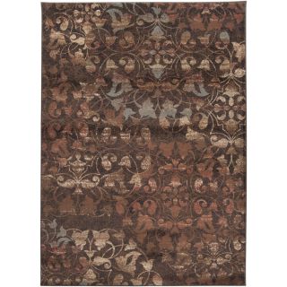 Artistic Weavers Manoa Rectangular Brown Floral Woven Area Rug (Common 8 ft x 11 ft; Actual 7.83 ft x 10.83 ft)