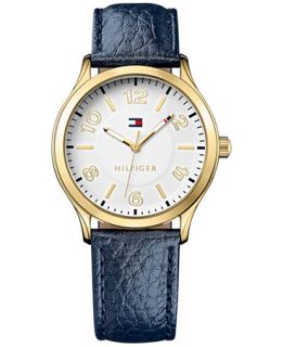 Tommy Hilfiger Womens Navy Pebble Leather Strap Watch 38mm 1781460