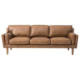 Beatnik Oxford Leather Tan Sofa