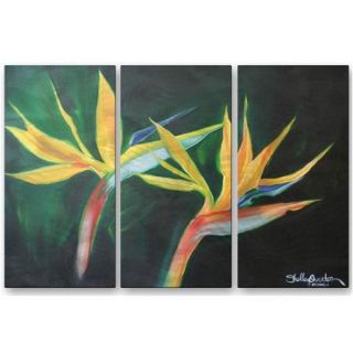 All My Walls 'Birds of Paradise' by Shelley Overton Painting Print Plaque