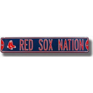 Authentic Street Signs SS 30183 Boston Red Sox Nation With Socks Logo Street Sign