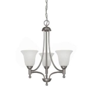 Filament Design 3 Light 24 in. Matte Nickel Chandelier with White Alabaster Glass CLI CPT203395412