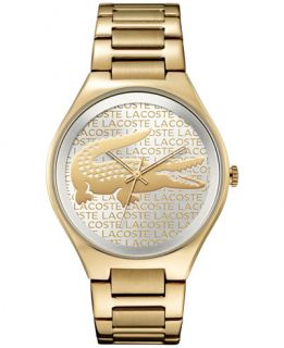 Lacoste Womens Valencia Gold Tone Ion Plated Bracelet Watch 38mm