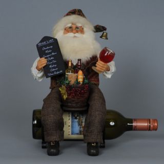 Karen Didion Christmas Santa Wine Bottle Holder
