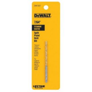 DEWALT 7/64 in. Titanium Split Point Drill Bit DW1307