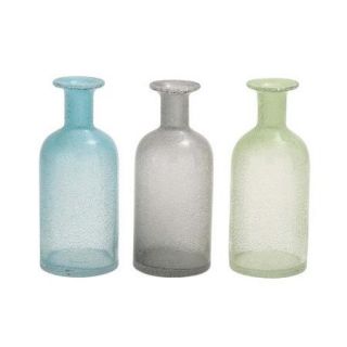 Woodland Imports Great Glass Bottle Vase (Set of 3)