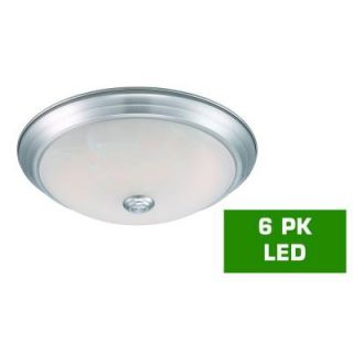 EnviroLite 1 Light Satin Platinum LED Ceiling Flushmount (6 Pack) EVLED101 AL 886