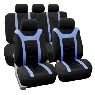 FH Group Blue Trendy Elegance Airbag Compatible Car Seat Covers