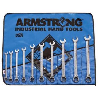 Armstrong 12 Point Metric Combination Ratcheting Wrench Set with Wrench Roll (10 Piece) 52 667