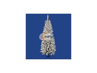 Vickerman 17926   9.5' x 44" Flocked Pacific Pencil 600 Multi Color DuraLit Miniature Lights Christmas Tree (A100387)