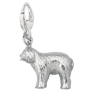 Sterling Silver Old English Sheep Dog Charm