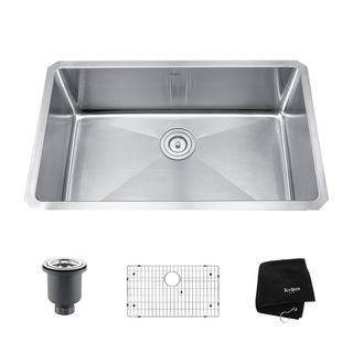 Kraus 30 inch Undermount Single Bowl Steel Kitchen Sink  