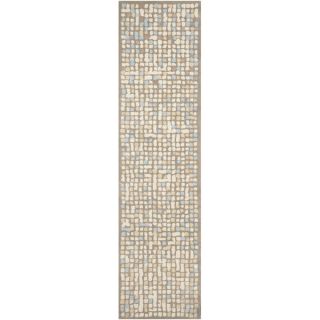 Martha Stewart Mosaic Hickory/ Beige Wool/ Viscose Rug (2 6 x 10
