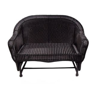 Resin Wicker Double Glider Patio Chair by LB International