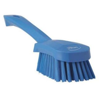 VIKAN 41903 Short Handle Brush, Blue, Med Poly, 3 x 10