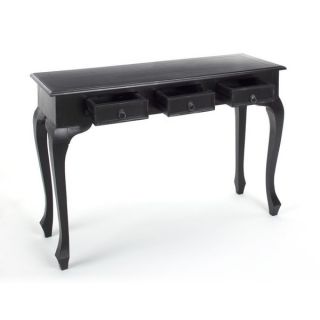 Decorative Gladstone Casual Black Rectangle Console Table