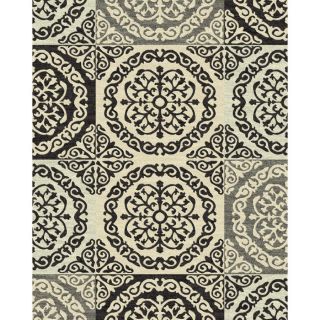 Style Selections Gabany Black Rectangular Indoor Woven Area Rug (Common 8 x 10; Actual 94 in W x 118 in L x 7.83 ft Dia)