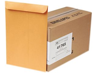 Catalog Envelope, Plain, 28Lb, 10"x15", 250/BX, Kraft QUA41765