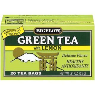 Bigelow Green Tea With Lemon Tea Bags, 20 ct