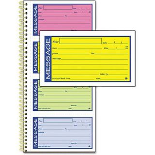 Adams Wirebound Telephone Message Book, 2 Part Carbonless, 200 Forms