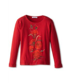 Dolce & Gabbana Kids Embroidered Rose L/S Tee (Toddler/Little Kids)