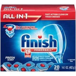 Finish Powerball Tabs All in 1 Fresh Scent Automatic Dishwasher