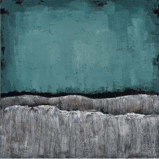 Teal Atmosphere Textured by Martin Edwards Original Painting by