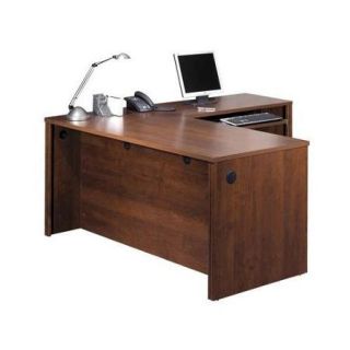 Embassy L shaped workstation kit in Tuscany Brown BER6085263